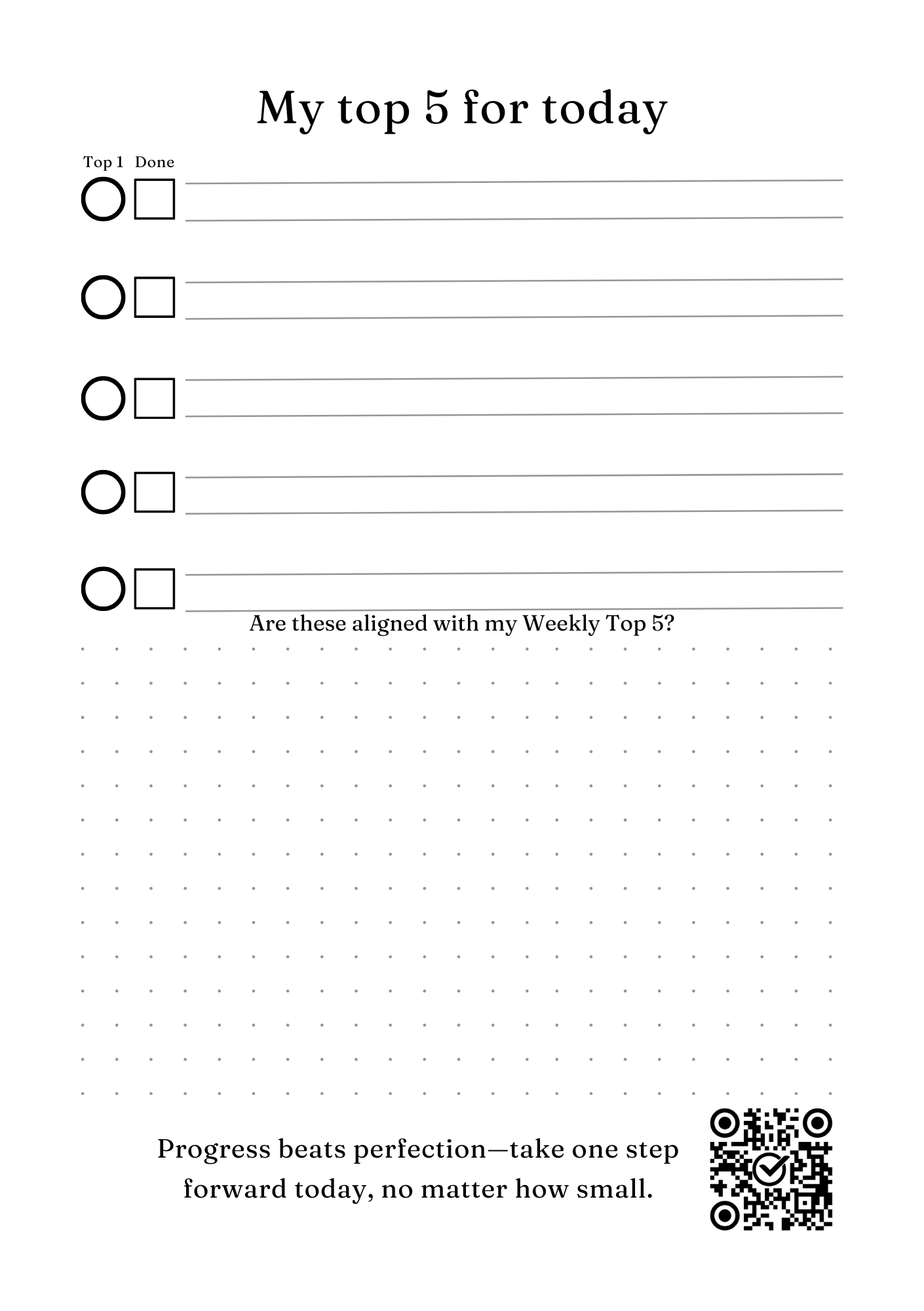 Topify Productivity Planner - Green Edition