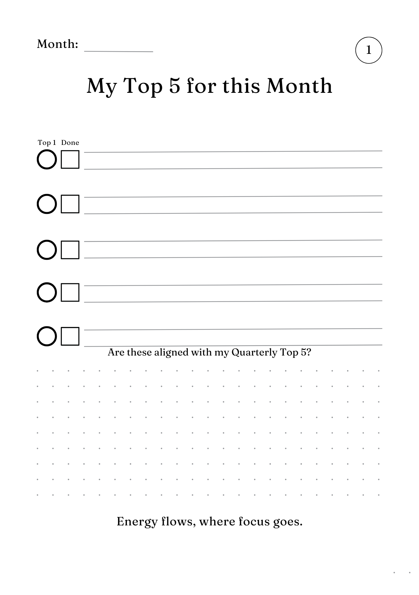 Topify Productivity Planner - Green Edition