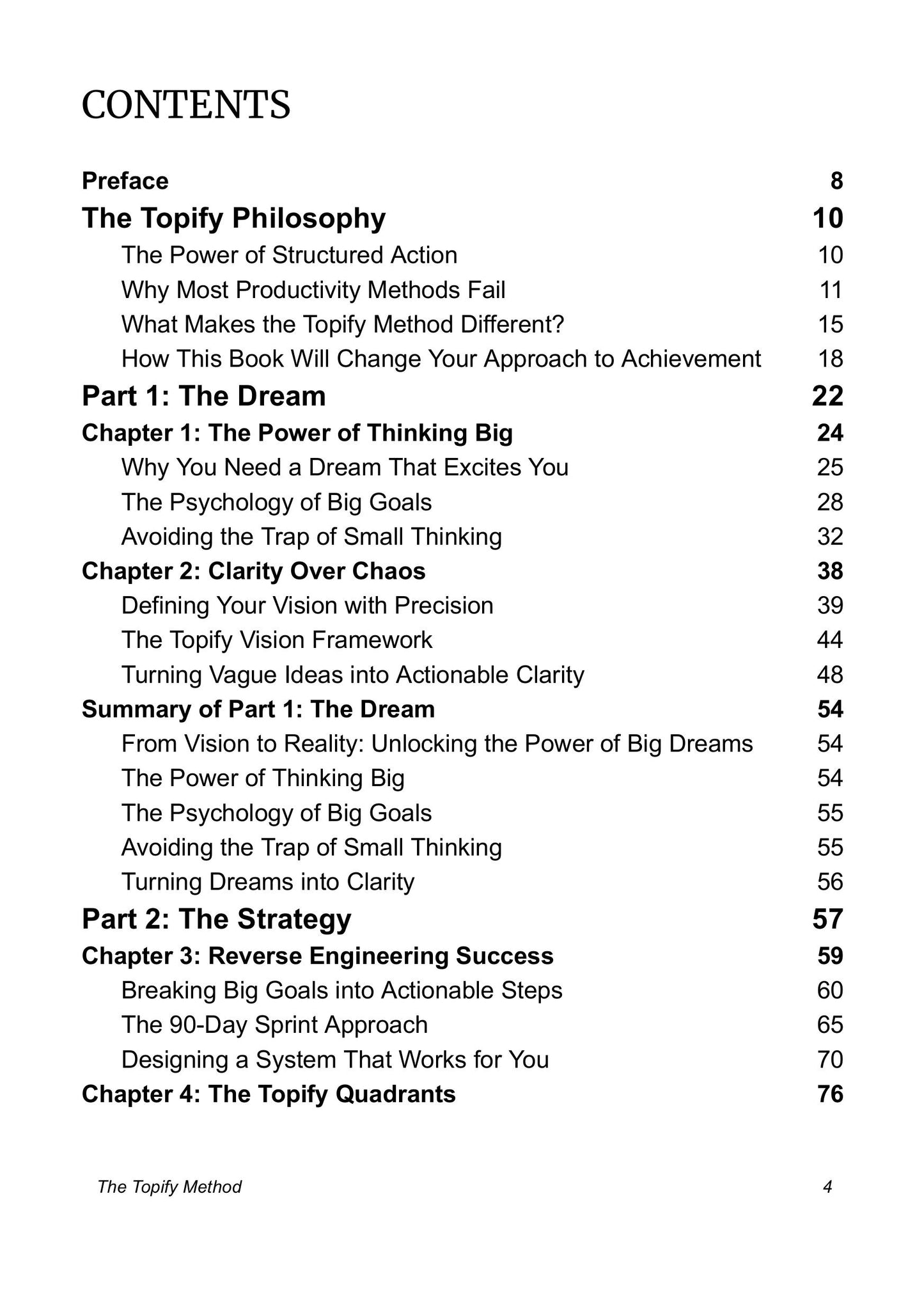 The Topify Method Book: From Dream to Daily Action – Stop Thinking, Start Doing