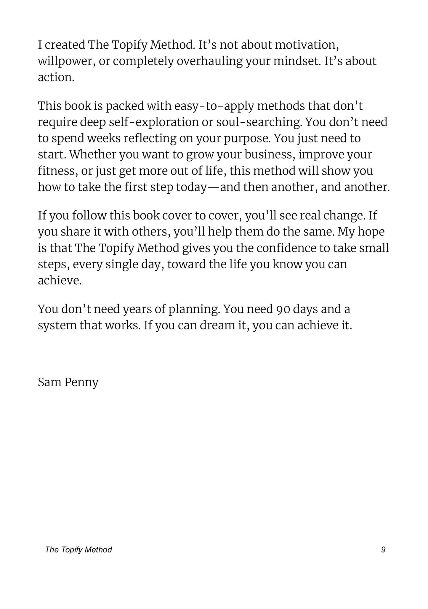 The Topify Method Book: From Dream to Daily Action – Stop Thinking, Start Doing