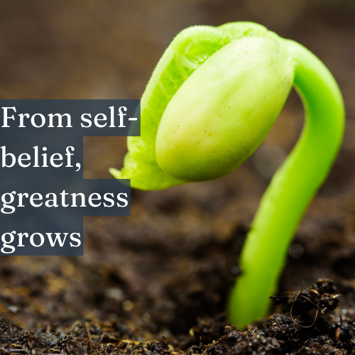 Self-belief is the seed from which greatness grows—nurture it daily.