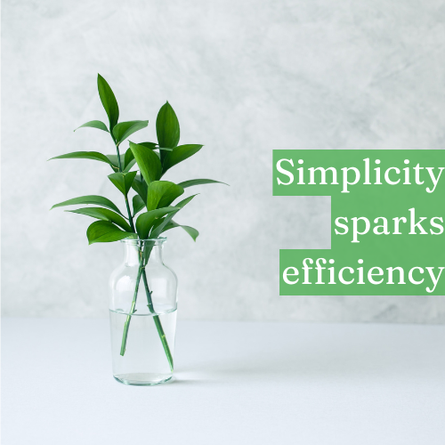 Simplicity sparks efficiency.