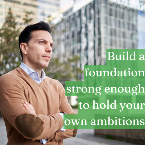 Stop waiting for support—build a foundation strong enough to hold your own ambitions.