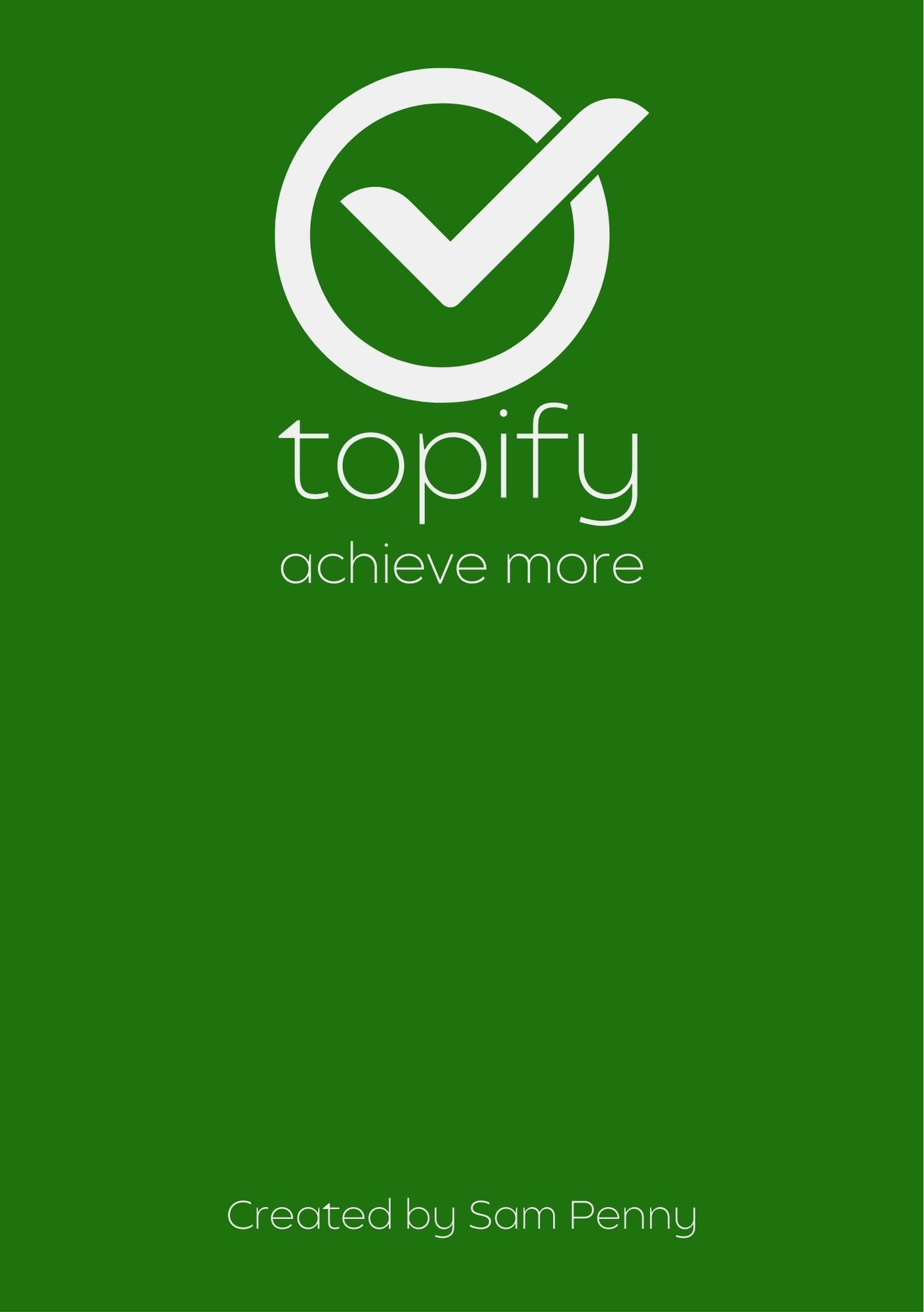 Topify Productivity Planner - Green Edition - The Topify Method